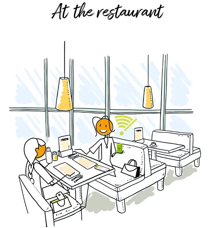 dotdot at the restaurant